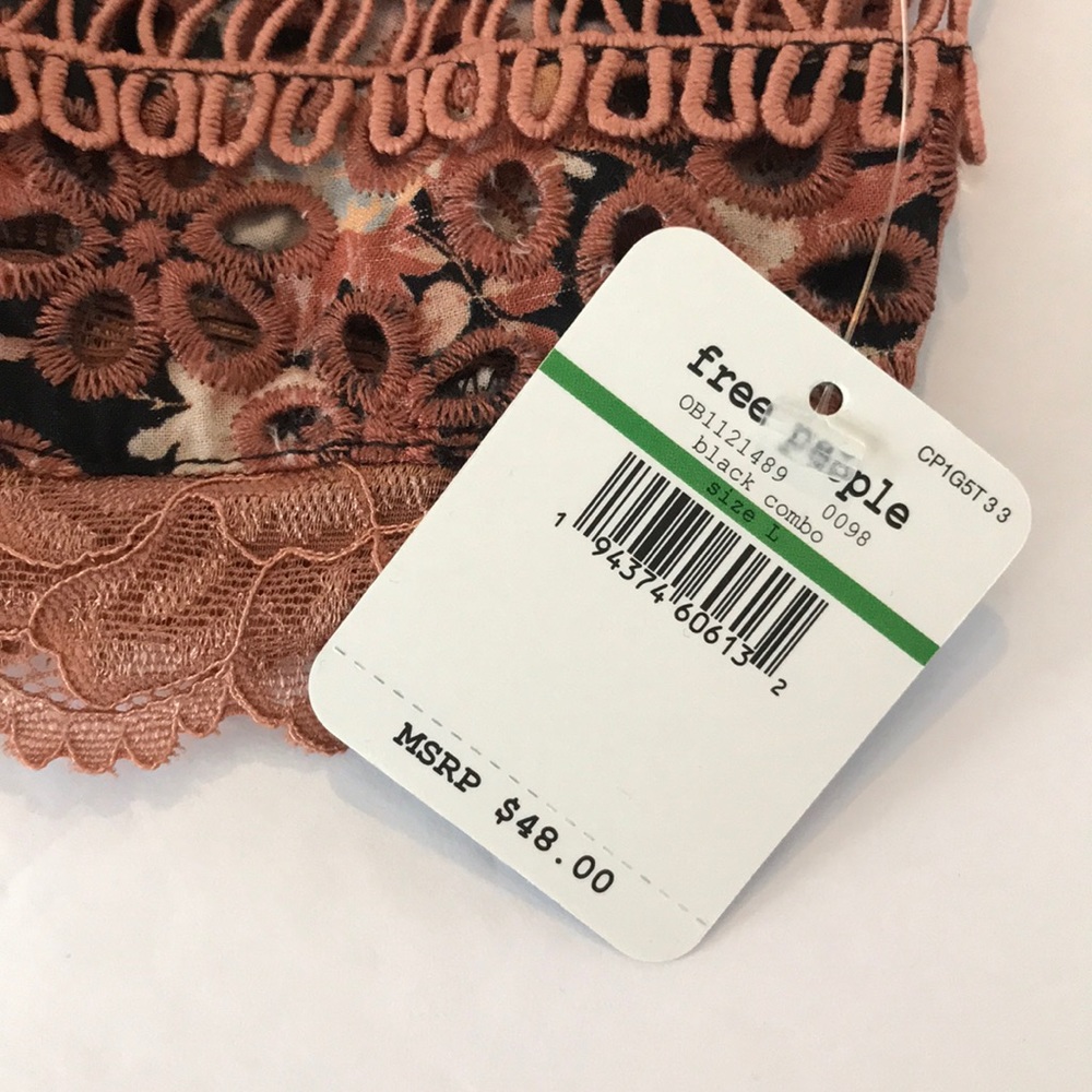 Free People Emma Soft Bra Black Combo NWT - Picture 13 of 13